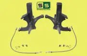 4.5" LIFT SPINDLES WITH BRAKE LINES FITS 88-00 CHEVY C2500/C3500 2WD 8 LUG
