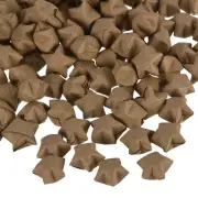 136pcs Pre-made Origami Lucky Stars Paper Wishing Star Dark Brown