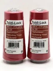 2pk Gutermann Toldi-Lock Serger Overlocking Thread 2734 Yards #4685 True Red NWT