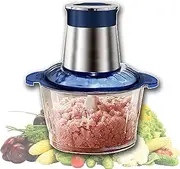 Small Stainless Steel Meat Stuffing Machine, Household Fully Automatic Electric Mixer Multi-Purpose Minced Vegetable Food Processor for Meat/Fish/Vegetable/Baby Food,2L,A