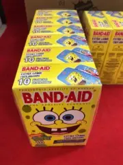 NEW CASE OF 24 Boxes of 10 (240) BAND-AID® XL Knee & Elbow 1.75"x4" SpongeBob