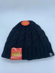 NEW ONE POLAR HEAT HIGH PILE SHERPA LINED REVERSIBLE HAT CAP BEANIE FAUX FUR BLK