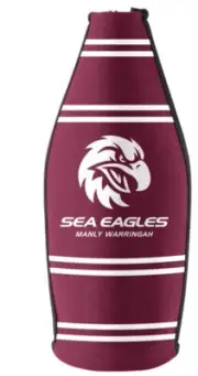 Manly Warringah Sea Eagles TALLIE LONG NECK Beer Wine Bottle Zip Cooler (incl...