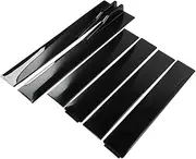 Car Accessories 1Pair 2M Universal Side Skirts Extension Rocker Panels Lip Splitters Compatible for Civic Benz BMW ABS Car Exterior(B-Model Black)