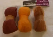 Needle felting 100% roving wool DIMENSIONS gold rust Trio new open pack