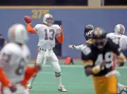 Quarterback Dan Marino Miami Dolphins passes against the Pittsburg- Old Photo