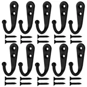 10X Hooks Wall Hanger Stainless steel Coat Hat Clothes Robe Holder Rack Hook