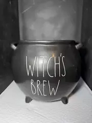 RAE DUNN LARGE FAT WITCHS BREW CAULDRON HALLOWEEN CANDY BUCKET NEW (Z72)