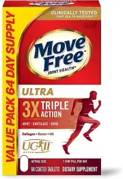 Type II Collagen, Boron & HA Ultra Triple Action Tablets, Move Free (64 count