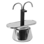 2 Cup 100ML Pot Double Stainless Steel Mocha Coffee Pot Italian DIY US