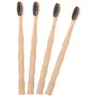 4pcs Bamboo Tooth Household Bamboo Toothbrushes Bamboo Tooth Cleaning