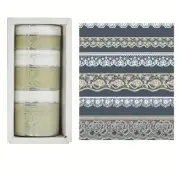 6pcs Vintage Lace & Paper Tape White & Beige Washi Tape (1st Photo)