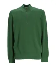 half-zip cotton jumper XXL Green