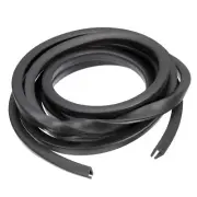 23/64"x 7/16"x 8.2ft Rubber U Channel Edge Trim Flat Fits 4.5-5mm Edge, Black