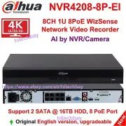 Dahua NVR4208-8P-EI 8CH 8PoE 2SATA 4K NVR AI WizSense 16MP Net Video Recorder