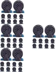4sets 10pcs Mini Water Wheel Model Small Water Fountain Decor for Micro Landscape DIY Assembly Design for and Office Accents 10pcs*4