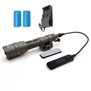400LM LED Flashlight White Light Torch Rechargeable Tactical 20mm Picatinny Rail