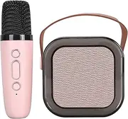 Portable Karaoke Machine for Girls Boys and Adults, BT Karaoke Machine with Microphone, LED Dynamic Light Small Karaoke Machine for 4 to 12 Years Old (Roseate)