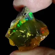 35.60Ct Amazing Ethiopian "Play-Of-Color" Fire Opal Oil Rough 100% Natural Gems