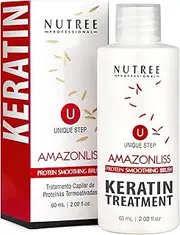 Amazonliss Hair Straightening Brazilian Keratin Treatment 1 Step Protein Smoothing Brush 2.02 Fl.oz - New Formula - Odor-Free - Formaldehyde-Free (2.02 fl.oz keratin bottle only)