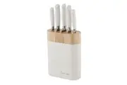 Stanley Rogers 6 Piece Oval Knife Block Set White
