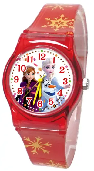 【迪士尼】冰雪奇緣冒險旅程 兒童手錶紅色_探索之旅