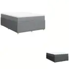 Box Spring Bed with Mattress Bedstead Double Bed Black Double Fabric vidaXL