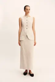 EMMA PENCIL SKIRT - NATURAL