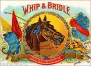 Whip & Bridle Horse Vintage Cigar Tobacco Box Crate Inner Label Art Print