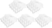 UPKOCH Garden Accessories 5pcs 12 Grid Seedling Tray Planter Pot Hydroponic Grow Tray for Easy Rooting