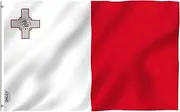ANLEY Fly Breeze 3x5 Feet Malta flag - Vivid Color and Fade Proof - Canvas Header and Double Stitched - Maltese Flags Polyester with Brass Grommets 3 X 5 Ft