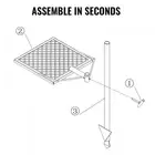 Swivel Campfire Grill Heavy Duty Steel Adjustable Fire Pit Cooking Rack