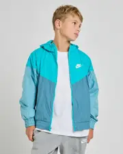 [Nike] Nike Boys' Hooded Repel Jacket in Dusty Cactus/Smokey Blue/White Size XL XL Dusty Cactus/Smokey Blue/White