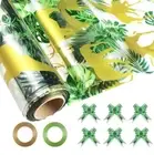 Safari Cellophane Wrap Roll with Pull Bows and Ribbons 98 Feet x 32 Inches NEW!