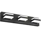 SOLFART Black 3 Light Modern LED Vanity Lights Over Mirror for Bathroom Moder...