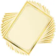 SHERCHPRY 10pcs Heavyweight Certificate Printing Paper with Frame Durable Award Inserts for Diplomas Blank for Achievements Standard Certificate Paper
