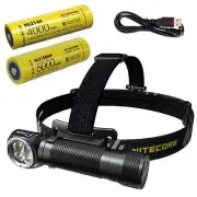 Combo: Nitecore HC35 Rechargeable LED Headlamp -2700Lm w/NL2150HPi & NL2140 Batt