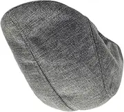 [TINEASUR] Flax Newsboy Cap for Men Women British Style Peaked Hat Sunscreen for Outdoor Grey