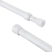Extendable Curtain Rod Tension Pole Metal Extendable Tension Curtain Rail Pole Rod Easy Fitting For Net Curtains Shower Curtains or Voile Length 40cm-70cm