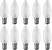 10 x 25W Clear Candle Light Globes Bulbs Lamp Incandescent Small Bayonet B15 SBC