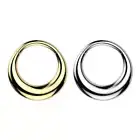 Surgical Steel Septum Hinged Clicker Hoop Ring 16 Gauge & Hollow Thick