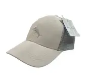 Tommy Bahama Mens Tip Your Cap Khaki Grey Snapback Hat Marlin Logo Trucker NWT