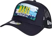 New Era License Plate Maui A-Frame Trucker Cap, Navy, One Size