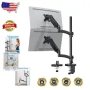 Space-Saving Dual Monitor Stand with Full Motion Arm - VESA Compatible