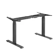 Brateck Contemporary 3-Stage Dual-Motor Sit-Stand Desk - Black