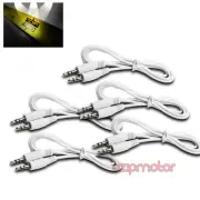 5 10FT 3.5MM M/M JACK AUX STEREO CABLE CORD IPAD IPHONE IPOD MP3 CAR ZUNE WHITE
