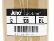 (12pcs) Juno Trac-Lites R38-BL End Feed Connector, Black