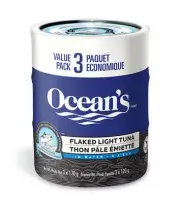 Ocean's Flaked Light Tuna in Water Multipack, 3-Count