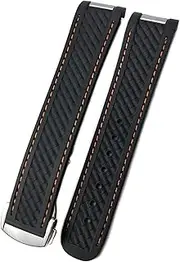 [KAVJU] 20mm Watchband For Omega Seamaster AQUA TERRA AT150 Ultra Light 8900 Silicone Rubber Premium Deployment Buckle Watch Strap