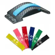 Portable Back Massager Stretcher Pain Relief & 6PCS Resistance Bands Set